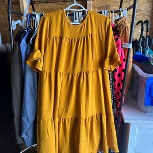 Yellow Tiered Dress